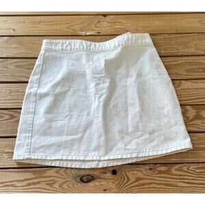NWT Madewell Mini Denim Skirt Size 27 Women’s White